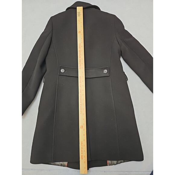 J. Crew Woman's Wool Jacket Black Overcoat Pockets Water-Resistant Winter - Picture 10 of 11